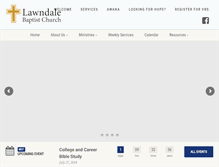 Tablet Screenshot of lawndalebaptistchurch.org